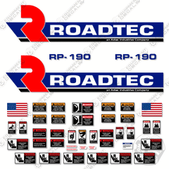 Fits Roadtec RP190 Decal Kit Asphalt Paver