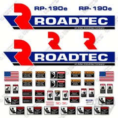 Fits Roadtec RP190E Decal Kit Asphalt Paver