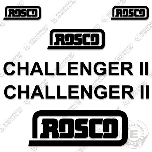 Fits Rosco Challenger 2 Decal Kit Road Sweeper Truck