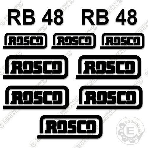 Fits Rosco RB48 Decal Kit Road Sweeper Truck