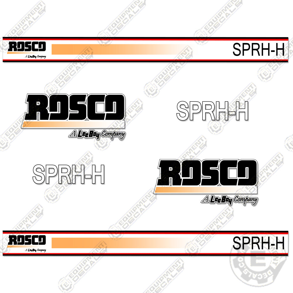 Fits Rosco SPRH-H Decal Kit Chip Spreader