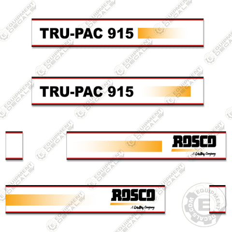 Fits Rosco TRU-PAC 915 Decal Kit Roller