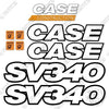 Image of Fits Case SV340 Decal Kit Skid Steer Loader - 3M REFLECTIVE VINYL!
