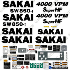 Fits Sakai SW850-I Decal Kit Roller