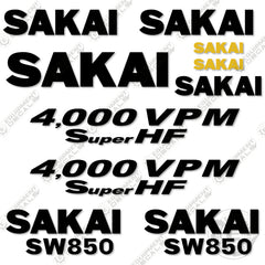 Fits Sakai SW850 Decal Kit Roller - Super HF Version