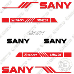 Fits Sany SMG200 Decal Kit Motor Grader