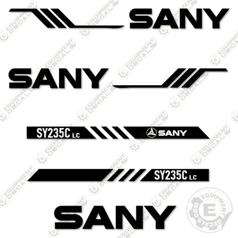 Fits Sany SY235CLC Decal Kit Excavator
