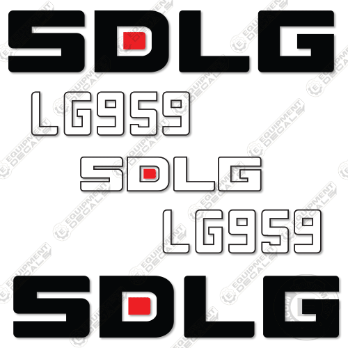 Fits SDLG LG959 Wheel Loader Decal Kit