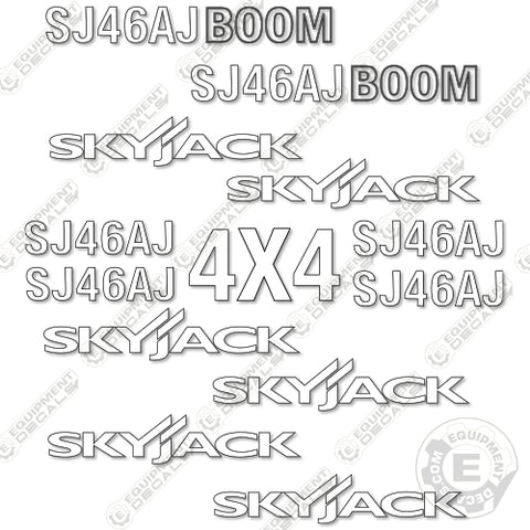 Fits SkyJack SJ46AJ Decal Kit Boom Lift (White Cut ONLY)