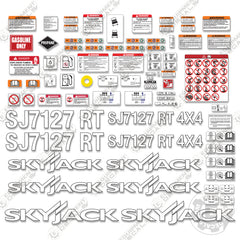 Fits SkyJack SJ7127RT Decal Kit Scissor Lift