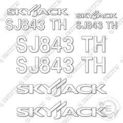 Fits SkyJack SJ843TH Decal Kit Boom Lift (White Cut ONLY)