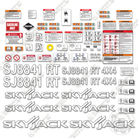 Fits SkyJack SJ8841RT Decal Kit Scissor Lift