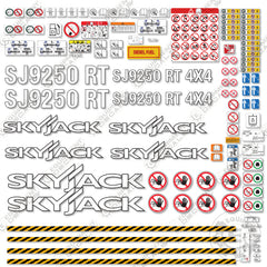 Fits SkyJack SJ9250RT Decal Kit Scissor Lift