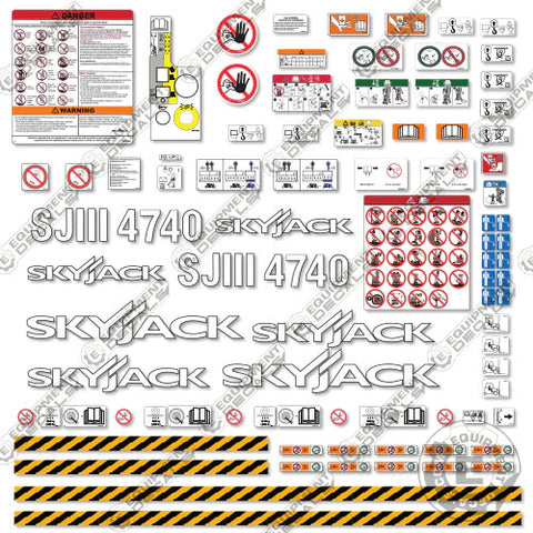 Fits SkyJack SJLLL4740 Decal Kit Scissor Lift