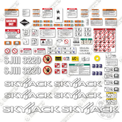 Fits SkyJack SJLLL3220 Decal Kit Scissor Lift