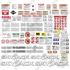 Fits SkyJack SJLLL3226 DC ELECTRIC Decal Kit Scissor Lift