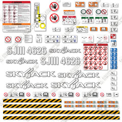 Fits SkyJack SJLLL4626 Decal Kit Scissor Lift