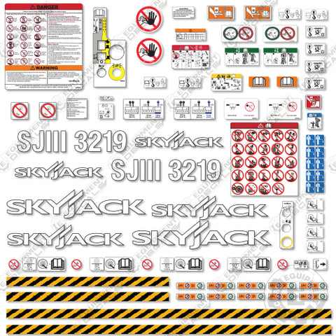 Fits SkyJack SJLLL3219 Decal Kit Scissor Lift