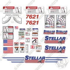 Fits Stellar 7621 Decal Kit Crane Truck (P/N 72800)