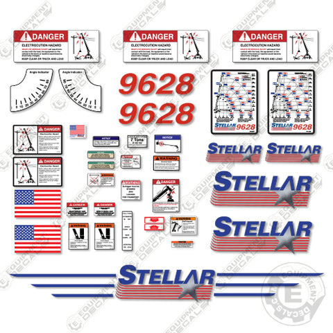 Fits Stellar 9628 Decal Kit Crane Truck P/N 50584