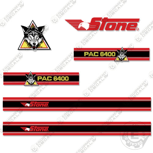 Fits Stone Wolfpac 6400 Roller Decal Kit