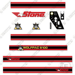 Fits Stone Wolfpac 6100 Roller Decal Kit