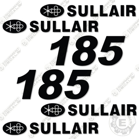 Fits Sullair 185 Decal Kit Air Compressor