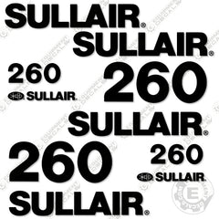 Fits Sullair 260 Decal Kit Air Compressor