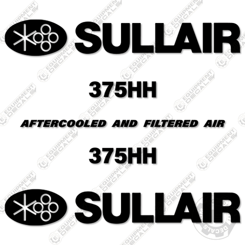 Fits Sullair 375HH Decal Kit Air Compressor