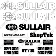 Fits Sullair ST-700 Decal Kit Air Compressor