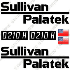 Fits Sullivan Palatek D210 H Decal Kit Compressor