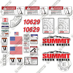 Fits Summit 10629 Decal Kit Crane Truck