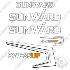Fits Sunward SWE35UF Decal Kit Mini Excavator