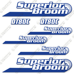 Fits Superior Broom DT80C Decal Kit Sweeper