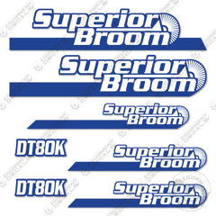 Fits Superior Broom DT80K Decal Kit Sweeper