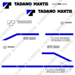 Fits Tadano Mantis GTC 1200 Decal Kit Crane Truck