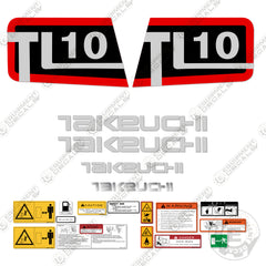 Fits Takeuchi TL10 Decal Kit Skid Steer Loader