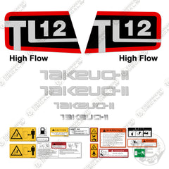 Fits Takeuchi TL12 Decal Kit Skid Steer Loader