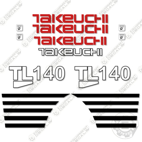 Fits Takeuchi TL140 Decal Kit Skid Steer Loader (Non High-Flow)