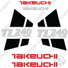 Fits Takeuchi TL240 High Flow Skid Steer Loader Equipment DecalsFits