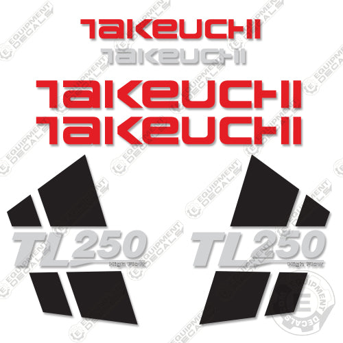 Takeuchi TL150 Decal Set - Glossy Vinyl Sticker For Skid Steer TL 150