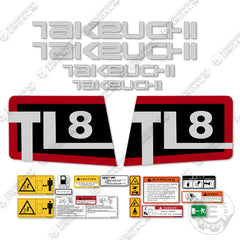 Fits Takeuchi TL8 Decal Kit Skid Steer Loader