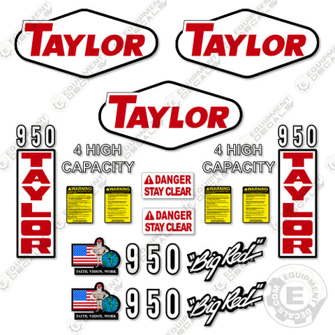 Fits Taylor 950 Decal kit Forklift