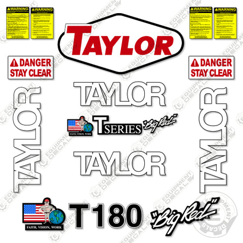 Fits Taylor T180 Decal kit Forklift