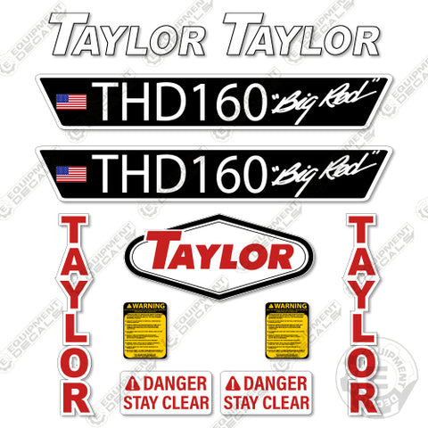 Fits Taylor THD160 Decal kit Forklift