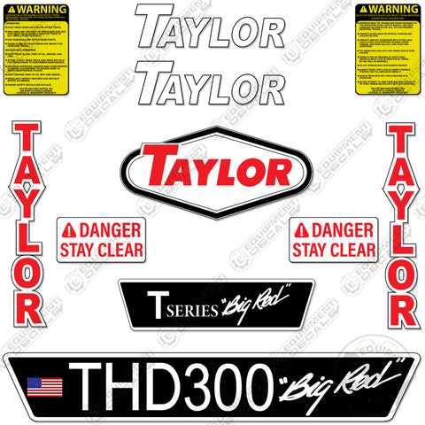 Fits Taylor THD300 Decal kit Forklift