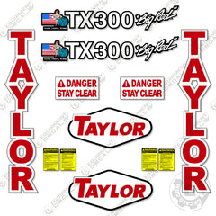 Fits Taylor TX300 Decal kit Forklift