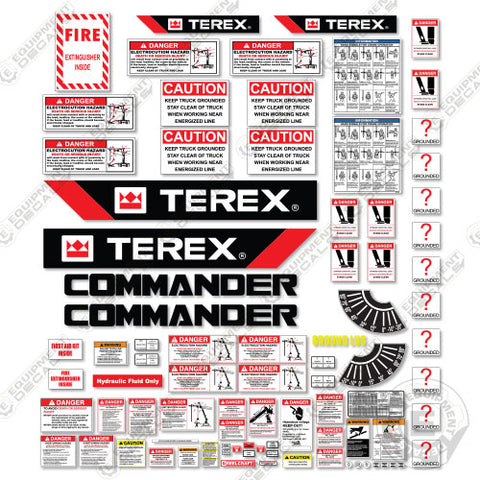 Fits Terex C6060 Commander Decal Kit Digger Derrick