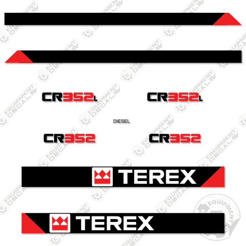 Fits Terex CR352 / CR352L Decal Kit Paver