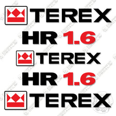 Fits Terex HR 1.6 Mini Excavator Decal Kit